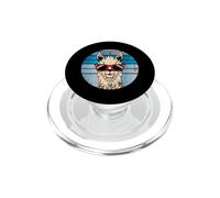 Alpaca or llama in a retro look with cool sunglasses PopSockets PopGrip for MagSafe