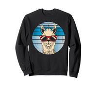 Alpaca or llama in a retro look with cool sunglasses Sweatshirt