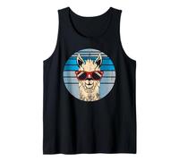 Alpaca or Llama in a Retro Look with Cool Sunglasses Tank Top