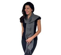 Alpaca Origins Ayara 100% Baby Alpaca Scarf Soft Warm Wool Unisex Winter Scarves All Season Wraps for Men and Women, Gray, Large