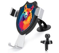 Alpaca Pattern Car Phone Mount Universal Auto Phone Holder Adjustable Cellphone Car Mount 360° Rotation, Dashboard & Windshield & Air Vent Strong Suction Cup Phone Stand Compatible with All Smartphone