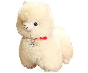 Alpaca Plush Toy - Cute Lama Doll | 25cm Hug Pillow, Cuddly Alpaca Long Pillows, Stuffed Animal, Cushion Valentine Gift for Room decor, Christmas, Birthday, Party Favour