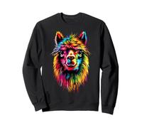 Alpaca Pop Art Colorful Colors Llama Popart Rainbow Alpacas Sweatshirt