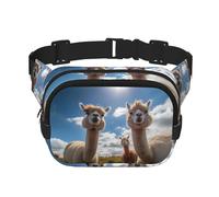 alpaca Printed multifunctional waist bag, unisex trendy messenger bag, travel sports storage bag