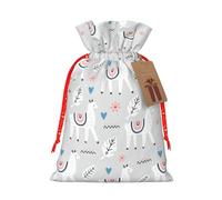Alpaca Printing Practical Christmas Bag With Drawstring,4.7x6.9 Inch For Christmas Halloween