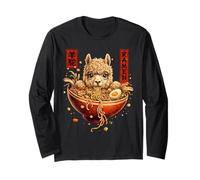 Alpaca Ramen Japanese Art Llama Anime Graphic Tee Kawaii Long Sleeve T-Shirt