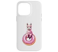 Alpaca Sitting on Donut Illustration Case for iPhone 14 Pro Max