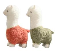 Alpaca Stuffed Animal 2Pcs 10 Inch Adorable Llama Stuffed Animal with Long Neck Cotton Cuddly Alpaca Plush for Home Decor, Kids Toys Pet Supplies