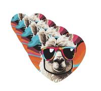 Alpaca wearing sunglasses Car Air Freshener Cards for Women Men 4 Pack Cute Car Accessories Long Lasting Scent Car Diffuser Hanging Auto Aromatherapy Tablets Car Fresheners Gifts