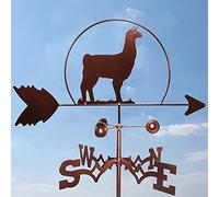 Alpaca Weather Vane Iron Garden Stake Weathervane Measuring Tools Wind Direction Indicator Weathercock Suitable for Outdoor Farm Scene - Easy Use and Install
