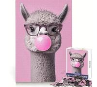 Alpaca with Bubble Gum Jigsaws 1000 Pieces for Teenagers Mind Clarity Peaceful Fun Perfect Lock Seasonal Gift (38x52cm)