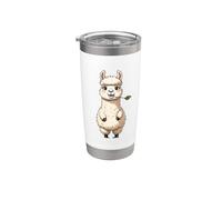 Alpaca with Leaf Animal Design Stainless Steel Insulated Tumbler