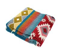 Alpaca Wool Throw Blanket, Native Design Wool Blanket, Throw Aztec Pattern Alpaca Wool Throw Blanket (Turquoise, Throw 78"x48")