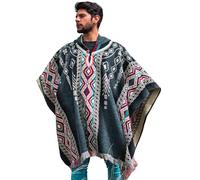 Alpaca World | Alpaca ponchos for men and women | Handmade with the best baby alpaca wool material by Ecuadorian artisans, Gray, Beige, Variety, One size