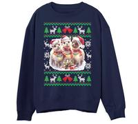 Alpacas Christmas Sweatshirt for Boys Girls Festive Cute Farm Animal Xmas Jumper for Children Ugly Christmas Sweater for Kids, 5-6 Years, Navy