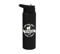 Alpacas Hoodie - I Just Care About Alpacas! Stainless Steel Insulated Water Bottle