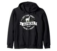 Alpacas Hoodie - I Just Care About Alpacas! Zip Hoodie