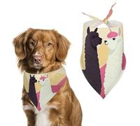 Alpacas in Love Dog Bandana Washable & Adjustable Triangle Scarf, Breathable Pet Scarf for Small Medium Large Pets, Cute Fashion Pet Accessory
