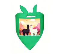 Alpacas in Love Dog Bandanas Triangle Dog Scarf Soft Bibs Kerchief for Small Medium Large Pets, Stylish Handkerchief Adjustable Pet Bandana for Birthday, Wedding, Party