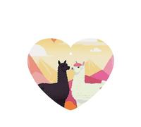 Alpacas in Love in The Mountains Car Air Fresheners Cards 4 Pcs Long Lasting Car Fresheners Gifts for Men Women Auto Aromatherapy Tablets Hanging Scented Card Rearview Mirror Pendant