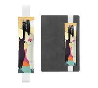 Alpacas In Love In The Mountains Elastic Band Pen Holder Detachable Pu Leather Pen Sleeve Pouch Journal Pencil Holder Pencil Case Office Supplies Gift For Hardcover Journals Notebooks Planners