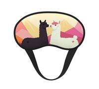Alpacas in Love in The Mountains Sleep Mask for Men Women Blackout Eye Masks for Sleep, Relaxing Zero Pressure Night Blindfold Soft Breathable Eye Cover for Travel, Night Work, Nap, Office