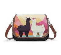 Alpacas in The Mountains Crossbody Bag for Women Leather Crossover Shoulder Handle Bag with Adjustable Strap Hobo Handbag Large Capacity Purse Work Handbag for Daily Outdoor