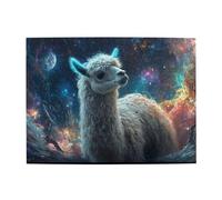 Alpacas In The Vast Starry Sky Wooden Puzzle 500 Piece Jigsaw Puzzle for Adults Challenging Puzzle for Game Size 15"x20.4"