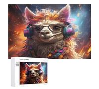 Alpacas Jigsaw Puzzles 1000 Pieces for Adults Kids Woodiness Puzzle Educational Games Home Decoration （75×50cm）