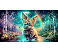 Alpacas-kissing-in-golden-light 1000-Piece Jigsaw Puzzle for Family 100% Recycled Cardboard Classic Educational Games 38x52cm/1000pcs