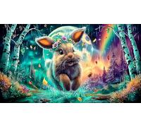 Alpacas-kissing-in-golden-light 1000 Pieces Jigsaw Puzzle for Family Challenging Puzzle Games 100% Recycled Cardboard 38x26cm/1000pcs