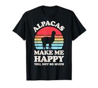 Alpacas Make Me Happy You Not So Much Alpaca Retro Vintage T-Shirt