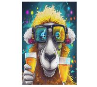 Alpacas Puzzles 1000 Pieces Wooden Jigsaw Puzzle for Adults Brain Exercise Challenge Game Gift for Kids Children Jigsaws 78×53cm