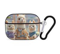 Alpacas Together AirPod Pro Case, Anti Scratch Hard PC Cover with Keychain, AirPod Pro 2nd/1st Case Accessories for Women Men, Black-Style