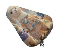 Alpacas Together Bike Seat Cover Waterproof Oxford Fabric, Universal Adjustable Bicycle Saddle Cover with Drawstring Easy Install Protective Rain Dust Covers for Women Men
