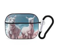 Alpacas Together Earbuds Organizer Shockproof Protective Airpods Pro Cover with Carabiner Clip Anti Fall Carrying Earphone Case Cover for Airpods Pro 2nd Generation Black