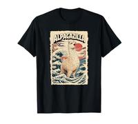 Alpacazilla Giant Alpaca Kaiju Anime Japanese Hokusai Wave T-Shirt