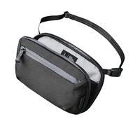 ALPAKA Elements Tech Case Mini - Small Travel Organiser Tech Case with Weatherproof Zippers,Adjustable & Detachable Strap for Men, Black Axoflux 600D