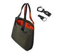 ALPAKA Elements Tote Bag and HUB Carabiner (L) - Travel Totes with Lightweight, Foldable, Self-Standing, 8 Internal Pockets; Quick Release Keychain with Magnetic Belt Clip - EDC Carabiner for Keys.