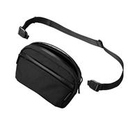 ALPAKA Flight Sling Mini 1L - Small EDC Sling Bag Men's Crossbody Shoulder Chest Belt Bum Bag with Adjustable & Detachable Shoulder Strap - Tech Pouch Organizer, Black Axoflux 210D
