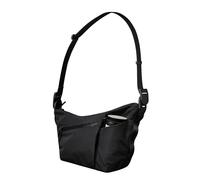 ALPAKA Flow Satchel 4L - Premium EDC Crossbody Bag, Key Tether,Expandable Bottle Pocket - Luggage Pass-Through, Weatherproof Fabric Black Axoflux 210D,Couples and Family Sharing Design (Black)