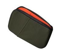 ALPAKA Zip Card Pouch Axoflux 210D - RFID Blocking Material - Holds Ten to Twenty Cards - Minimalist Men's Wallet - Front Slip Pocket - Compatible with HUB Accessories - YKK Silent Zippers (Green)