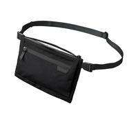ALPAKA Zip Pouch Max V2 - Black Axoflux 210D Water Resistant Fabric, Weatherproof YKK Zippers,Front Zip Pocket, Compact Men Sling Bag - Passport Holder & Travel Wallet Pouch for Family Men