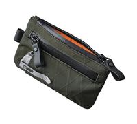 ALPAKA Zip Pouch Pro Dark Green X-Pac VX21 - Minimalist Zipper Wallet - Small Pouch - RFID Blocking Material - Three Multi-Tool Slots - Holds 4-12 Cards - Weather Resistant - HUB Keychain Compatible