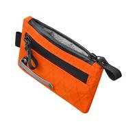 ALPAKA Zip Pouch Pro Hot Orange X-Pac VX25 - Minimalist Zipper Wallet - Small Pouch - RFID Blocking Material - Three Multi-Tool Slots - Holds 4-12 Cards - Weather Resistant - HUB Keychain Compatible