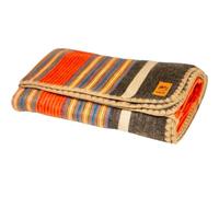 ALPAKITAS Alpaca Wool Blanket - Throw Bed Blanket - Alpaca Throw Blanket - Best Gift & Warm Blanket, Lightweight, Couch Blanket or Camp - Outdoor Blanket - 64 x 45 Inches (Orange & Blue)