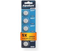 Alpalium CR1620 Button Cell Battery, Pack of 5, 3 V, High Performance for Remote Controls, Key Chains, CPUs, Portable and Medical Devices, CR 1620 Premium Quality & Long Shelf Life