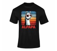 Alpapa Best Dad T Shirt Funny Alpaca Retro Animal Sunglasses Cute Graphic Tee Gift For Father