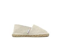 ALPARGATUS Heather Canvas Flat Espadrilles Handmade in Spain, beige, 7 UK