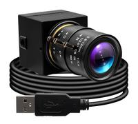 ALPCAM 1080P USB Camera with 2.8-12mm Varifocal Lens, 0.01Lux Low Light Webcam H.264 IMX323 Computer Camera for Video Conference, Plug & Play for Windows/Linux/Mac